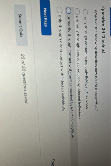 Question 3 4 ( 3 points ) Which of the following