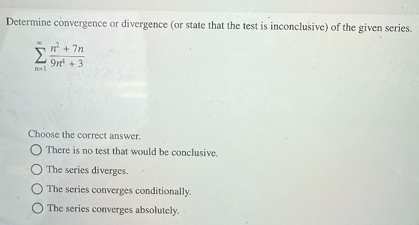 Determine convergence o r divergence ( o r state