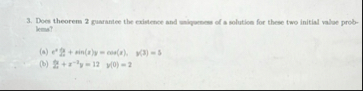 Does theorem 2 guarantee the existence and