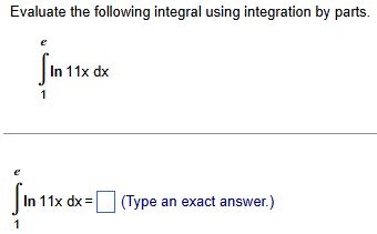 Evaluate the following integral using integration