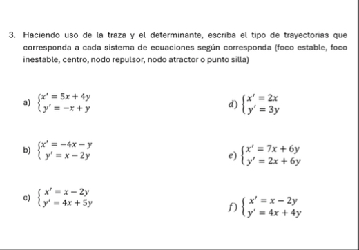 Haciendo uso de la traza y el determinante,