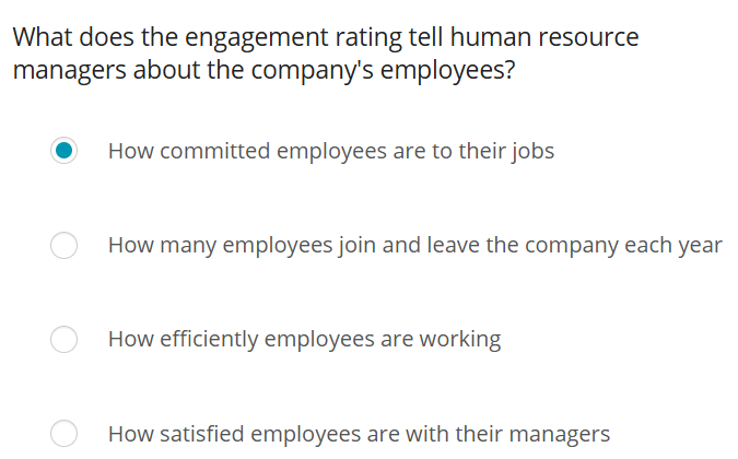 What does the engagement rating tell human