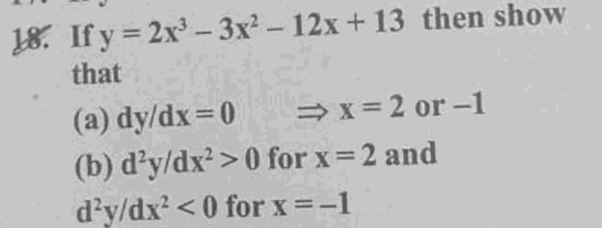 code class = "asciimath" > If y = 2 x ^ ( 3 ) - 3