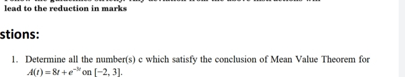 Determine all the number ( s ) c which satisfy