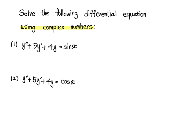 Solve the following differential equation using