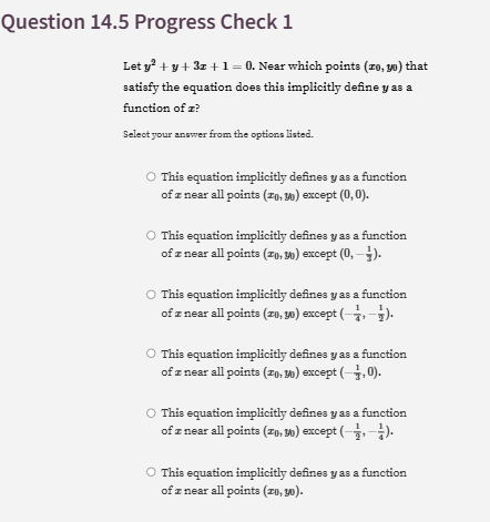 Question 1 4 . 5 Progress Check 1 Let y 2 + y + 3