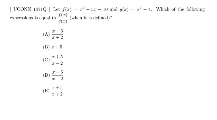 Which function ( s ) below can b e written a s a