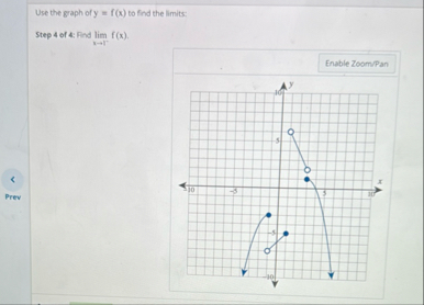 Use the graph of y = f ( x ) to find the limits: