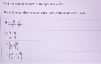 Find the component form of the specified vector.