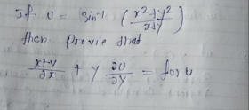 If u = s i n - 1 ( x 2 y 2 x y ) then Previe drat