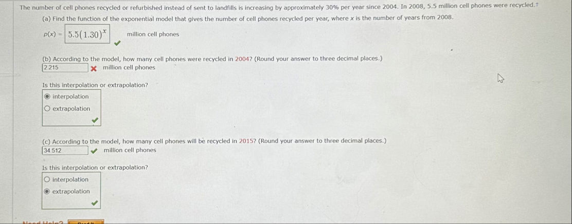 The number of cell phones recycled or refurbished