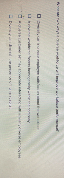 What are two ways a diverse workforce will