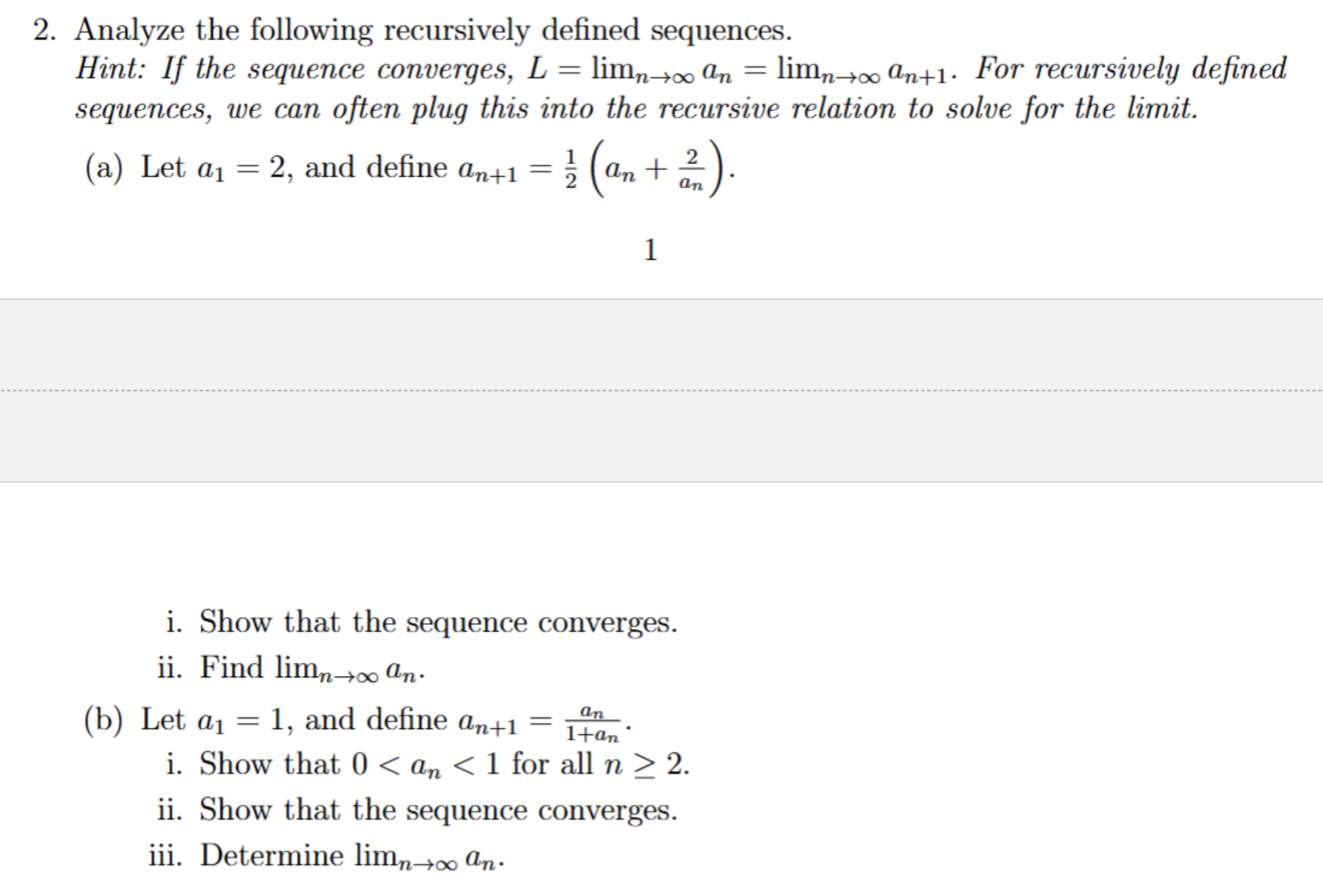 Analyze the following recursively defined
