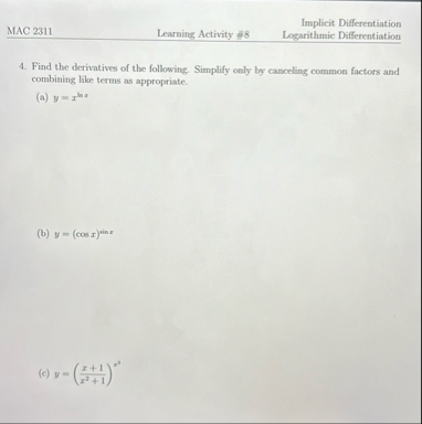 MAC 2 3 1 1 Implicit Differentiation Learning