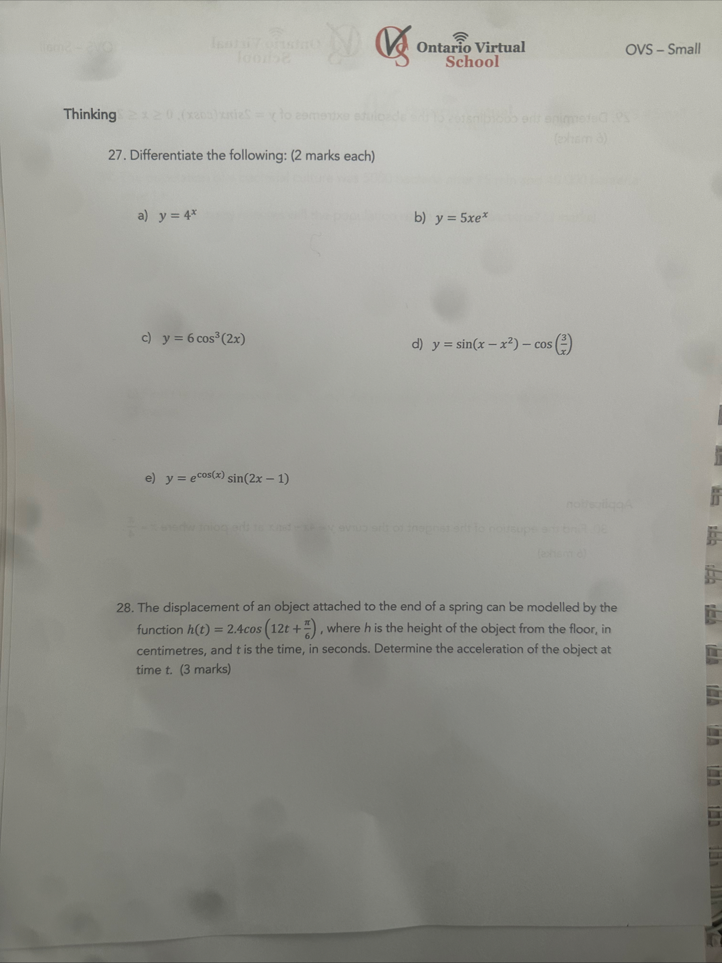 OVS - Small Thinking 2 7 . Differentiate the