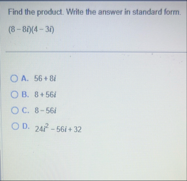 Find the product. Write the answer in standard