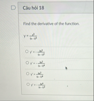 C u h i 1 8 Find the derivative of the function.