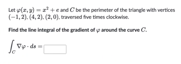 Let ( x , y ) = x 2 + e and C b e the perimeter o