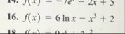 find f ' ( x ) f ( x ) = 6 l n x - x 3 2