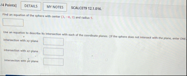 1 4 Points ] SCALCET 9 1 2 . 1 . 0 1 6 . Find an