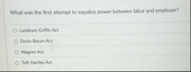 What was the first attempt to equalize power