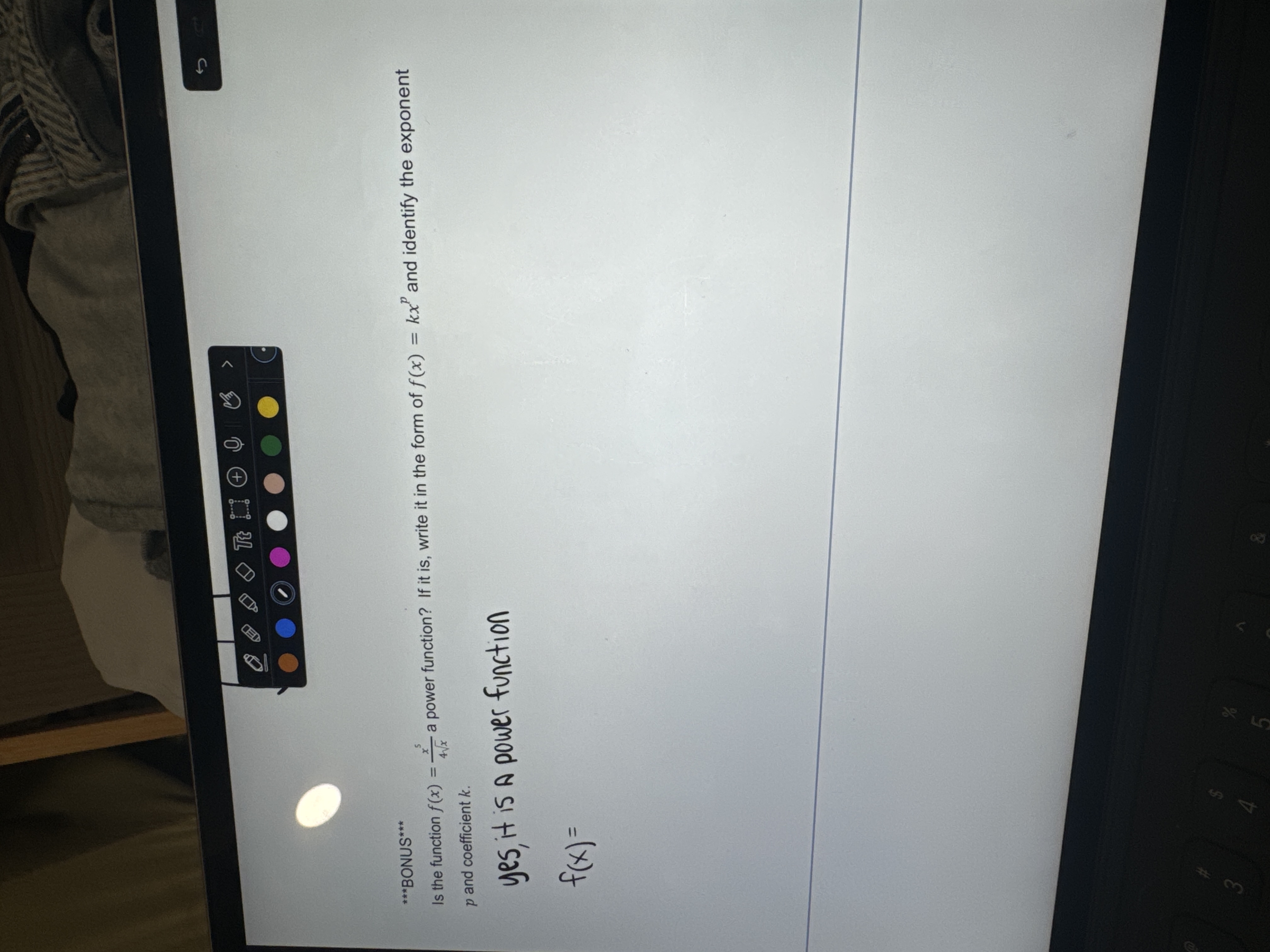 I s the function f ( x ) = x 5 4 x 2 a power