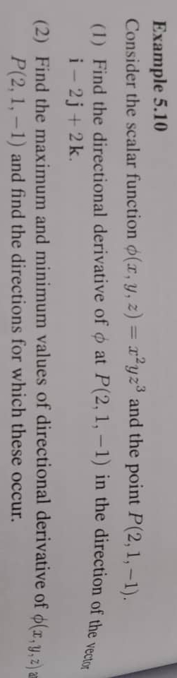 Example 5 . 1 0 Consider the scalar function ( x