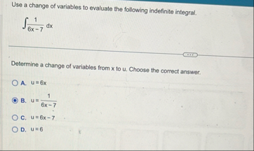 Use a change of variables to evaluate the