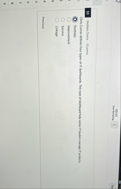 0 0 : 1 0 Time Remaining 1 0 Multiple Choice 1 0