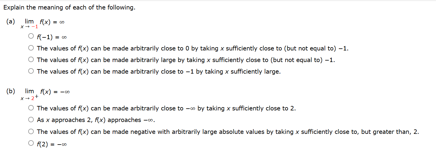 Explain the meaning o f each o f the following. (