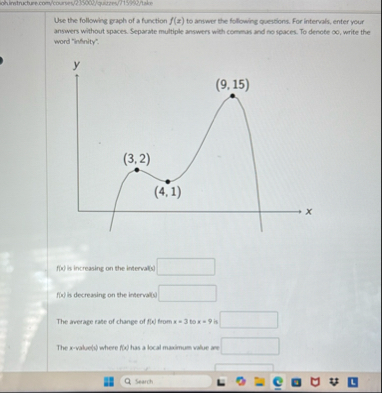 Use the following gaph of a function f ( x ) to