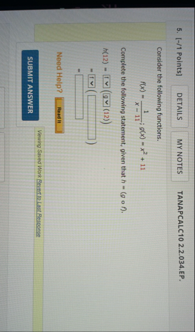 [ - / 1 Points ] TANAPCALC 1 0 2 . 2 . 0 3 4 . EP