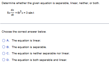 Determine whether the given equation i s