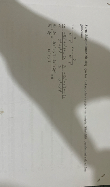 Soru: S k t r lamaz bir ak i in h z fonksiyonla a