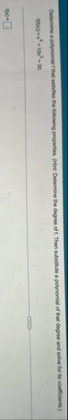Determine a polynomial r that satisfies the