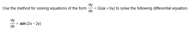 Use the method for solving equations o f the form