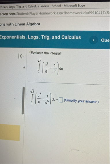 entials, Logs, Trig, and Calculus Review - School
