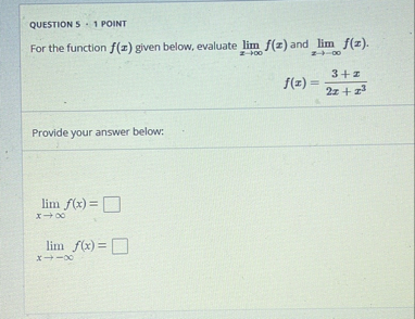 QUESTION S - 1 POINT For the function f ( x )