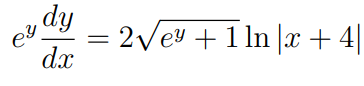 I s this differential equation linear e y d y d x