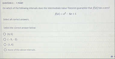 QUISTION 3 . I POANT On which of the following