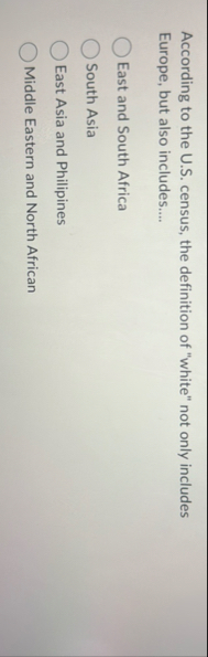 According to the U . S . census, the definition