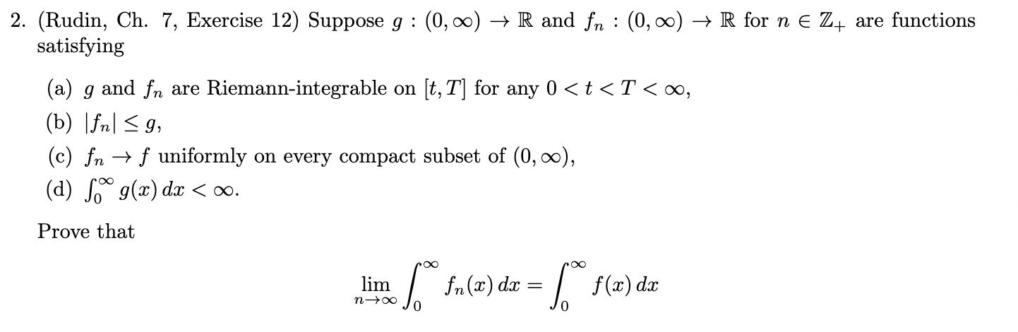 ( R u d i n , C h . 7 , Exercise 1 2 ) Suppose g