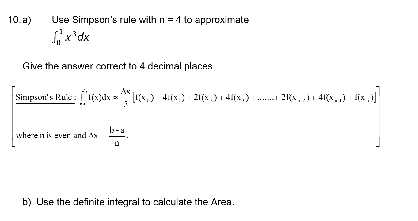 Show m e the steps t o solve 1 0 . a n = 4 t o