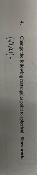 Change the following rectangular point to