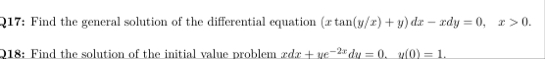 Q 1 7 : Find the general solution of the