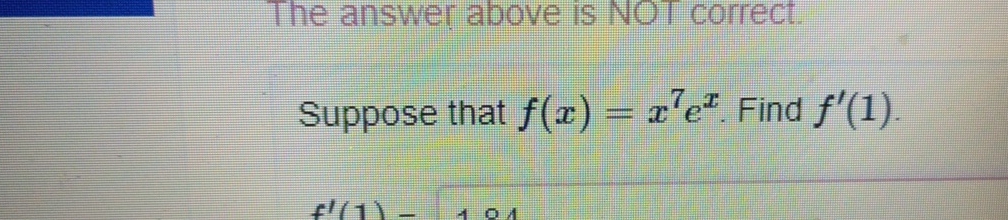 The answer above is NOT correct. Suppose that f (