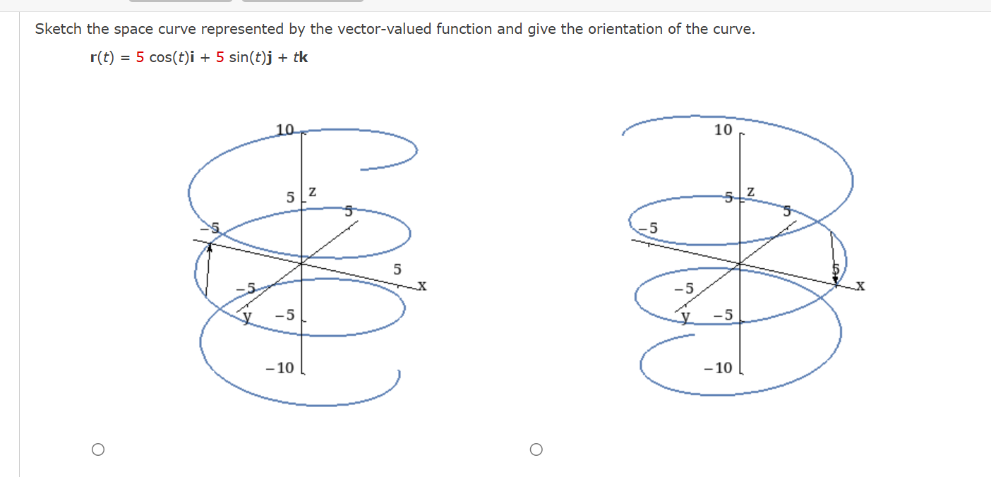 Sketch the space curve represented b y the vector