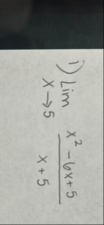 lim x 5 x 2 - 6 x 5 x 5