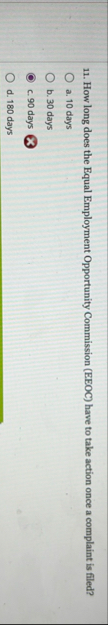 How long does the Equal Employment Opportunity