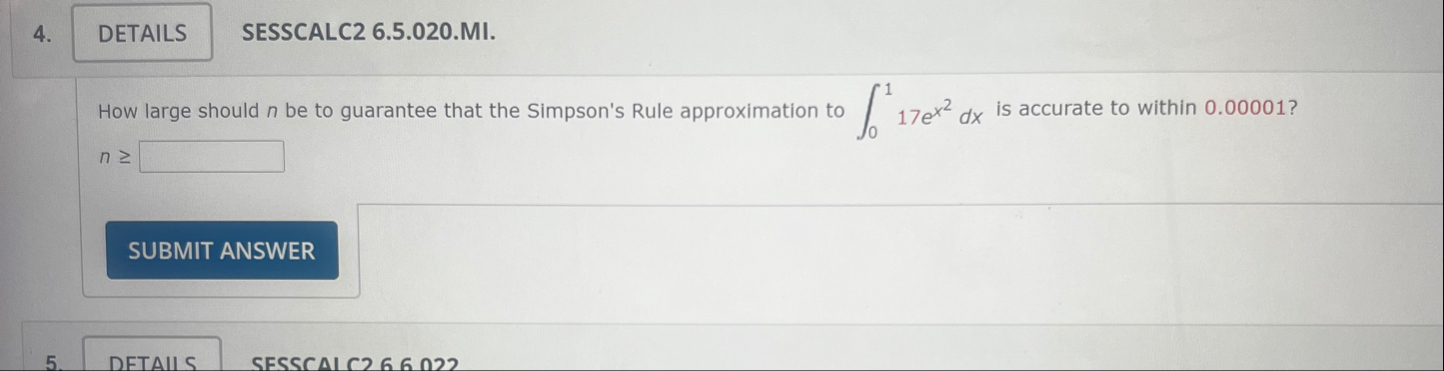 SESSCALC 2 6 . 5 . 0 2 0 . MI . How large should